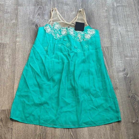 ANTHROPOLOGIE RYU Dress Core Aqua Sleeveless NEW S - Picture 1 of 5